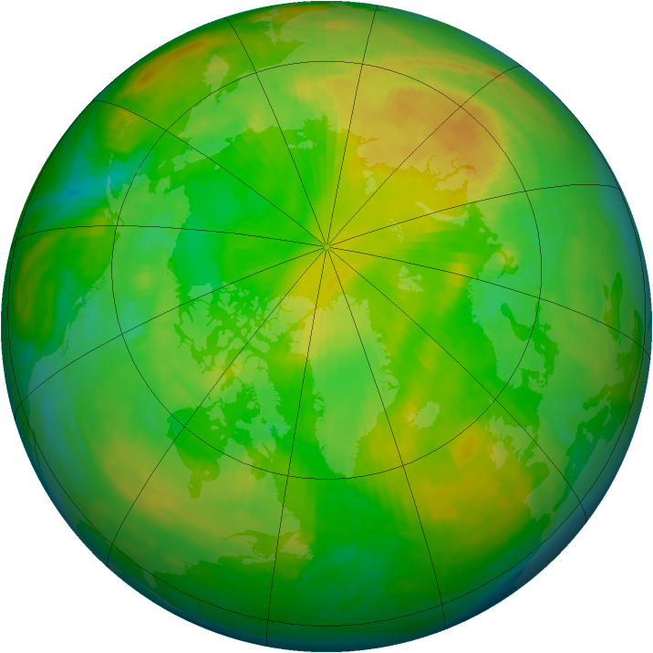 Arctic ozone map for 18 May 1993
